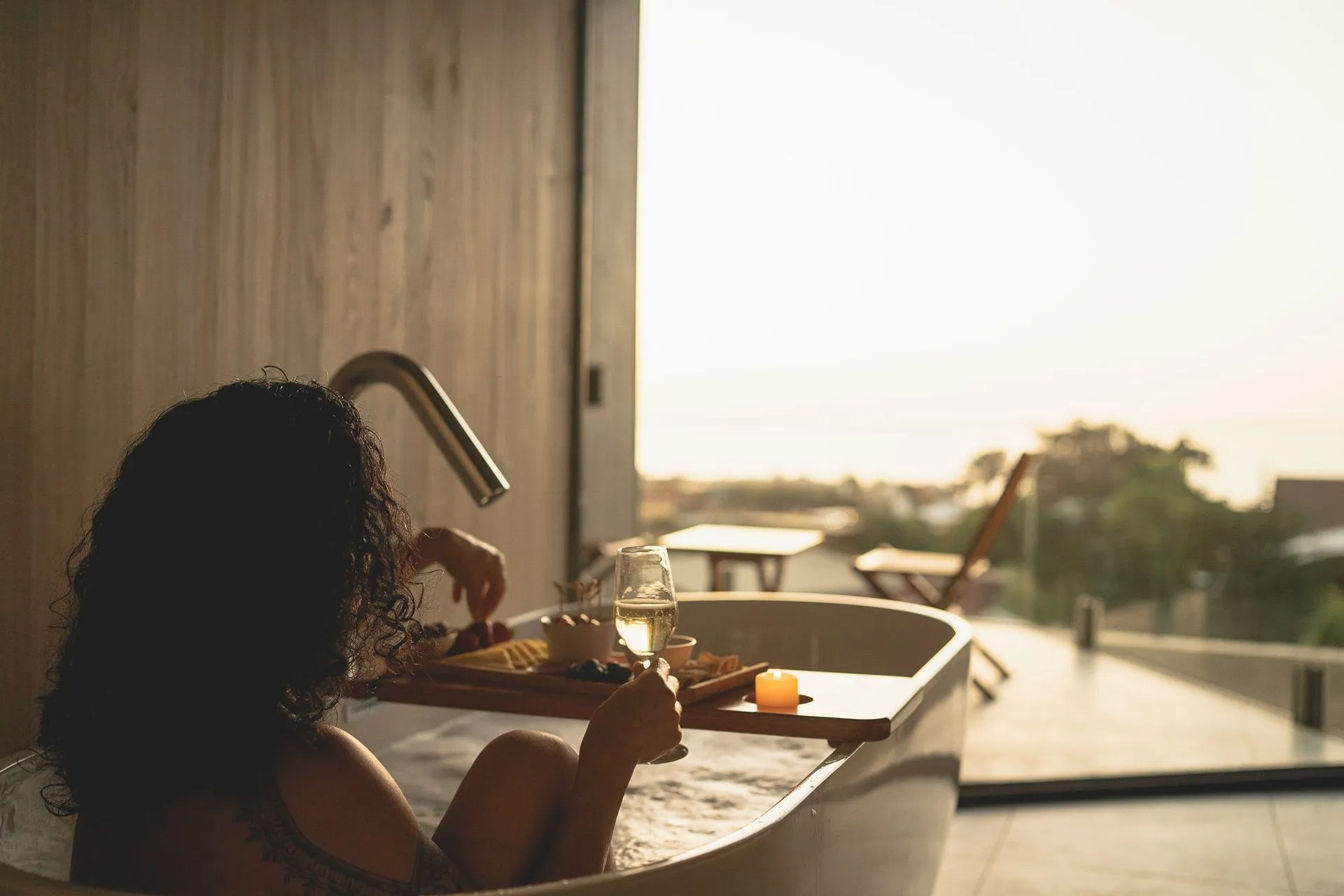 Suite romántica con tina para parejas en Pichilemu